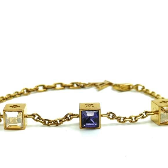 LOUIS VUITTON BRACELET GOLD /PURPLE/ GL1101 - Picture 6 of 13